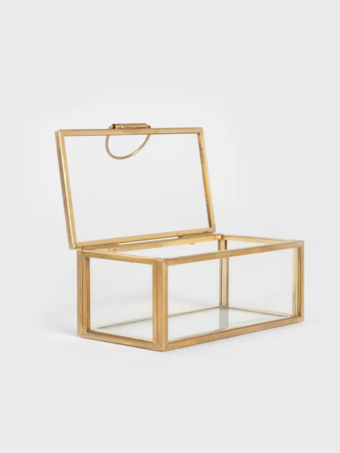 Szkatułka na biżuterię GRAZIA mini złota 9x4x5cm