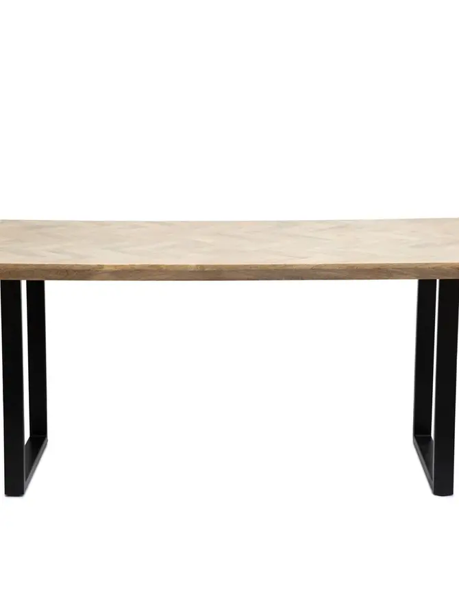 Stół MANGATA lite drewno mango + metal 160x80x76 cm