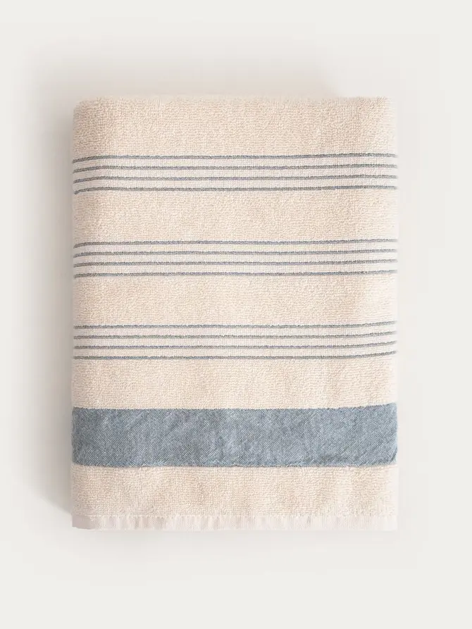 Ręcznik NEBO niebieski w paski 70x130 cm