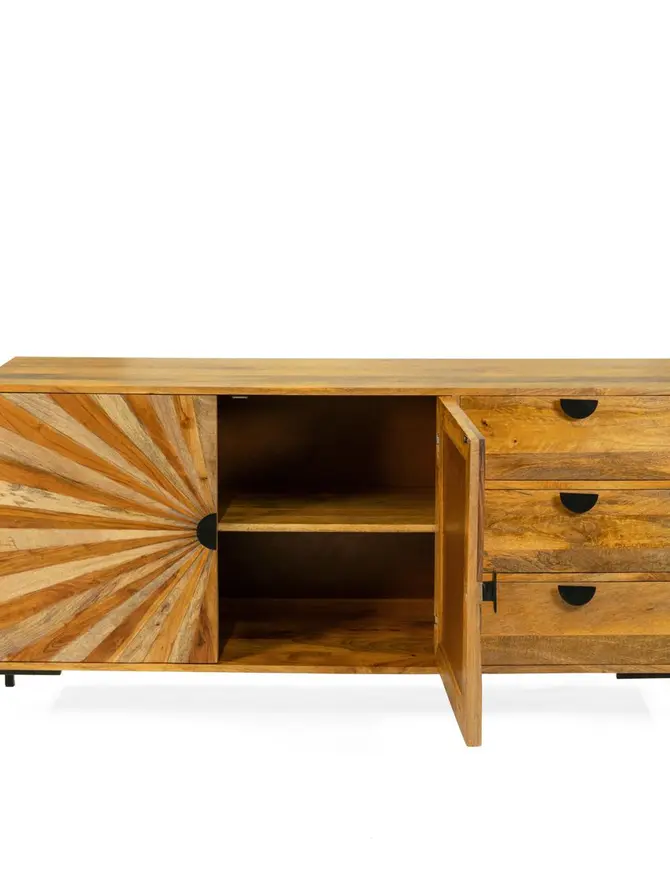 Komoda TROPEA lite drewno mango z akacją 150x40x75 cm