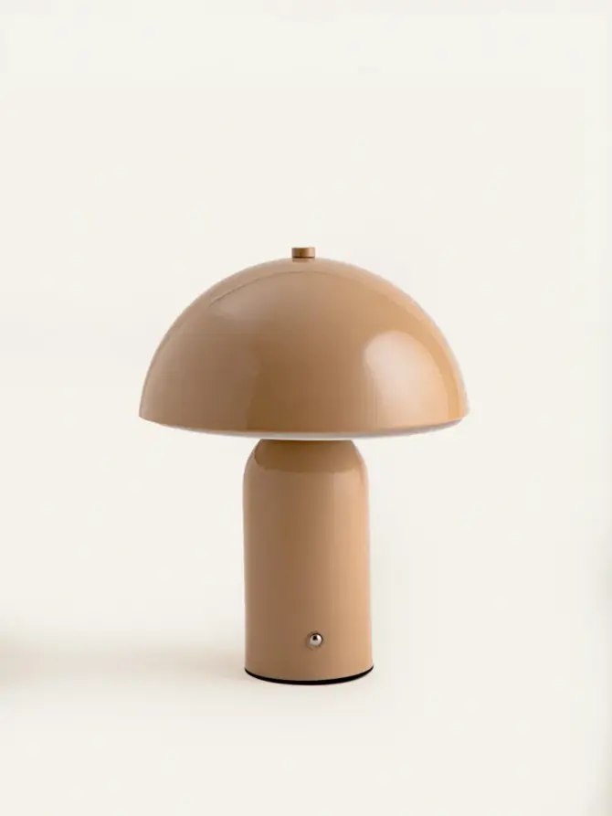 Lampka stołowa AUREX retro kopuła beżowa 20x20x24,5 cm