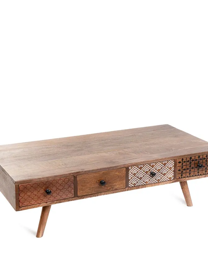Stolik kawowy TAYO lite drewno mango 117x65x35 cm