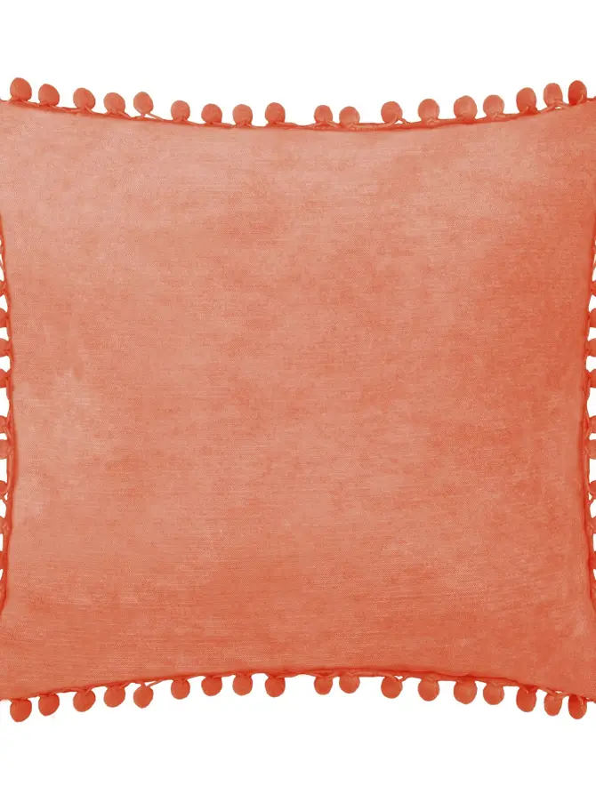 Poszewka z pomponami ruda ESLOV 45x45 cm SS20 959978