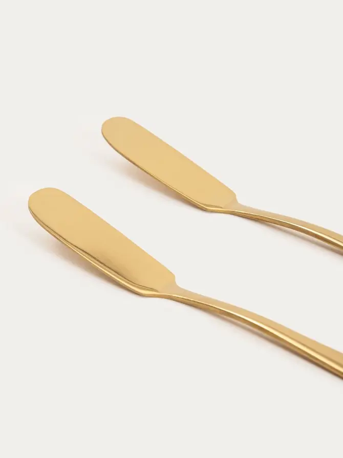Zestaw nożyków ABELE do masła złotych, 17 cm 2 szt.