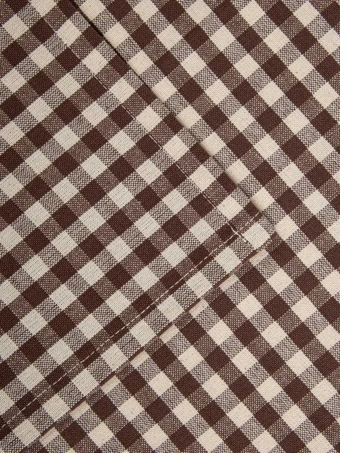 Serwetki MARAVILLA bawełniane w brązową kratkę, zestaw 2 szt. 2*40x40cm