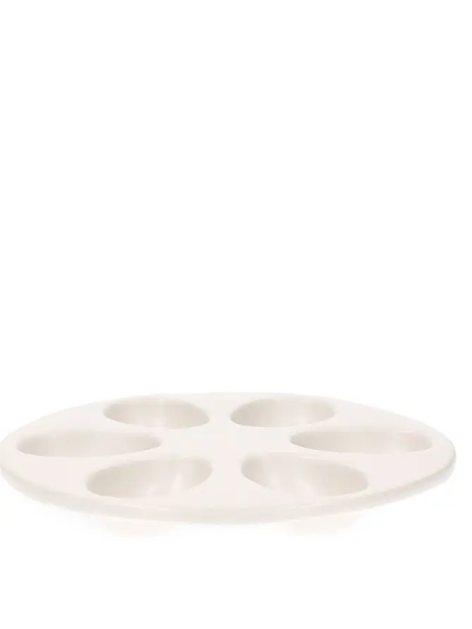 Talerz RHOLE na jajka biały 20 cm