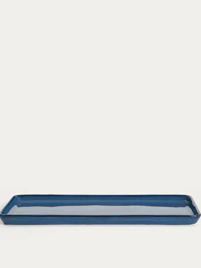 Talerz OKINAWA do serwowania sushi granatowy 41x22 cm