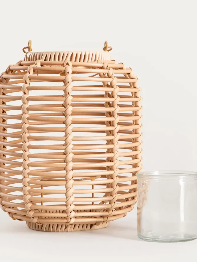 Lampion ROHO naturalny 11x20x24 cm