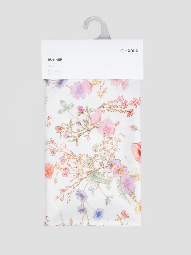 Bieżnik MEADOW FLOWERS dekoracyjny z kwiatowym wzorem 40x160