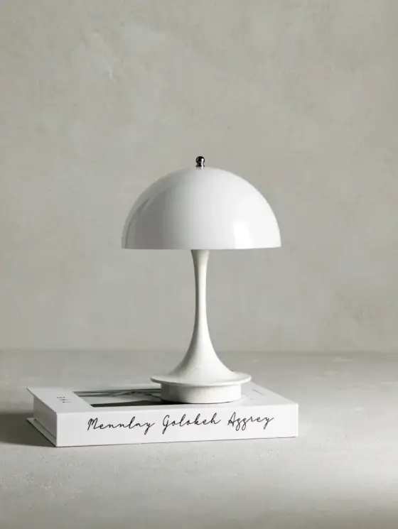 Lampka stołowa ALTIA grzybek mały biały 16x16x22,5 cm
