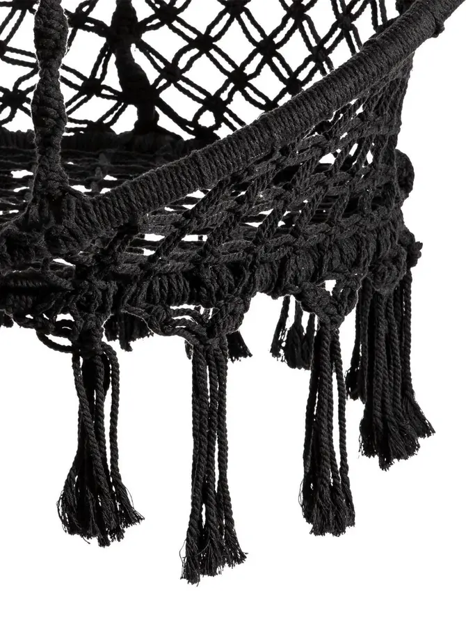 Huśtawka CIRCLE czarna 82x60x115-138 cm
