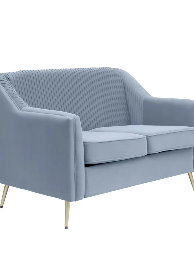 Sofa AVANT sofa 2-osobowa, welurowa szara 127x82x81.5 cm