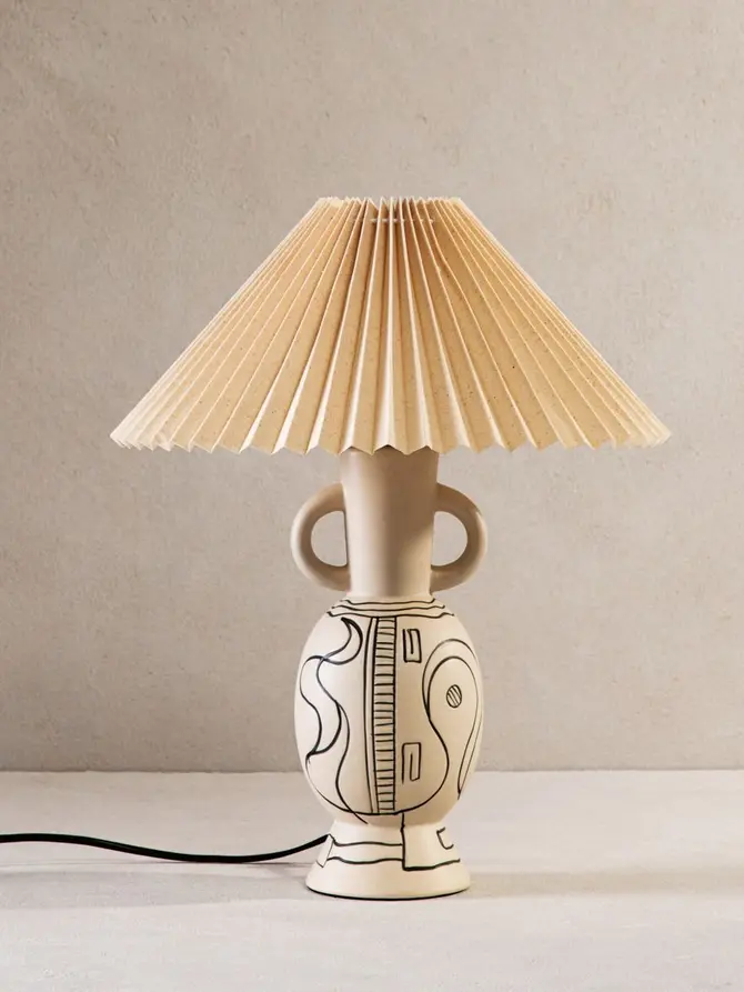 Lampa stołowa TETA ceramiczna 35,5x35,5x44 cm