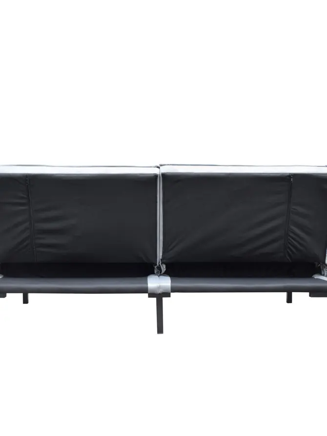 Sofa CANTO 3-osobowa, z funkcją spania, welurowa szara 199x90x85 cm
