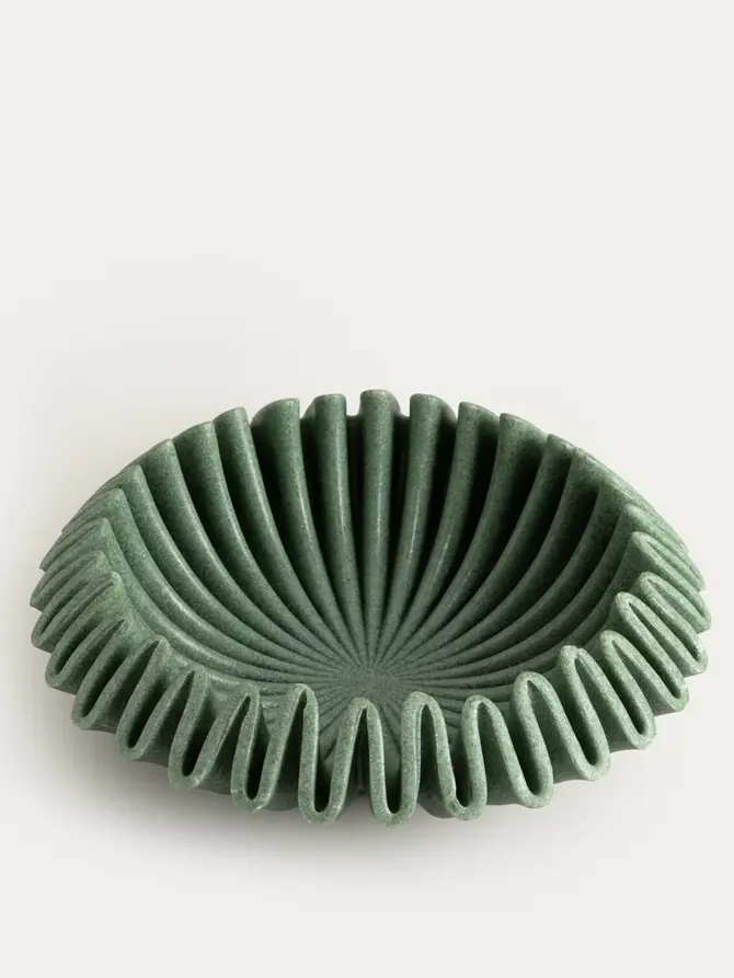 Taca dekoracyjna AUREA zielona 30x10 cm