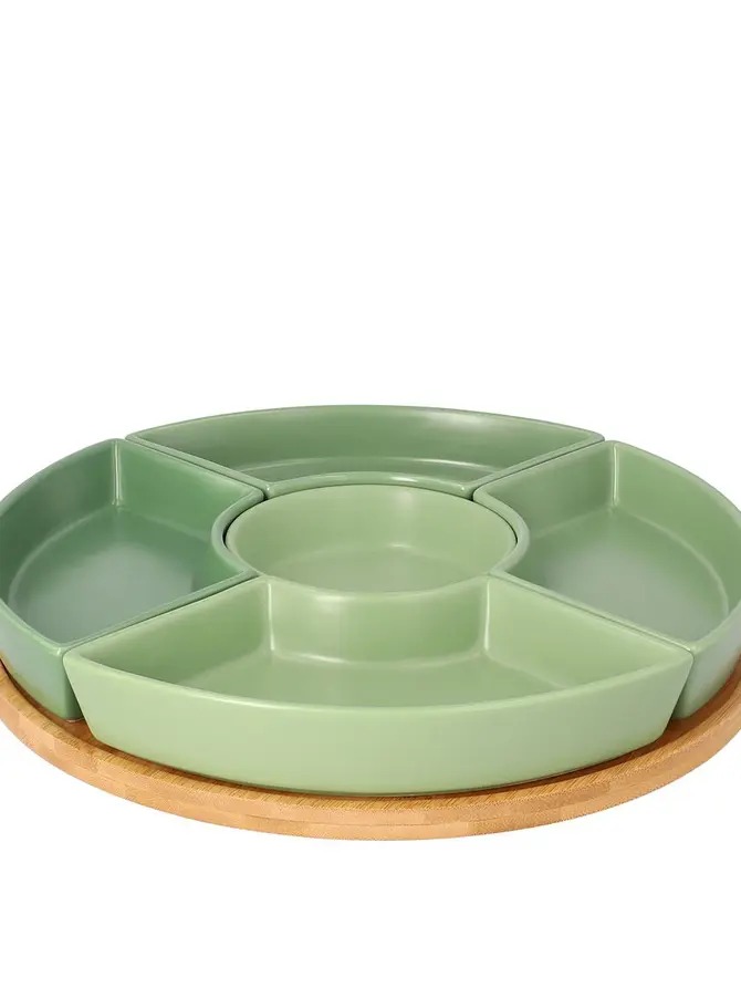 Półmisek FINCAN z pistacjowymi miseczkami 30 cm