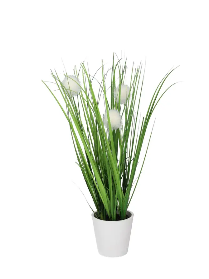 Trawa FERN sztuczna z białymi kulkami 38 cm