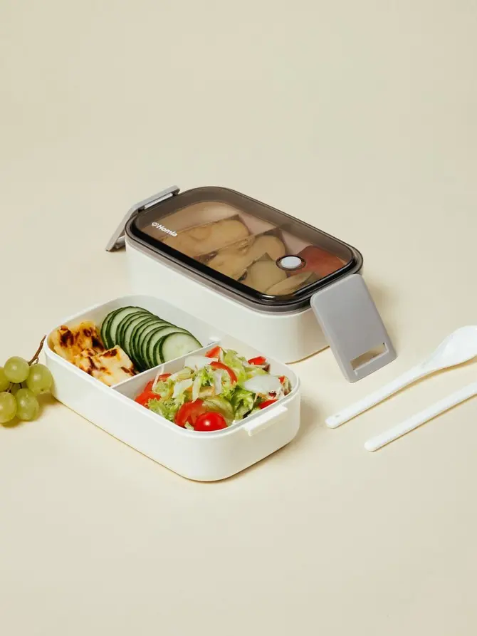 Lunchbox LOENE biały piętrowy 1,4 l