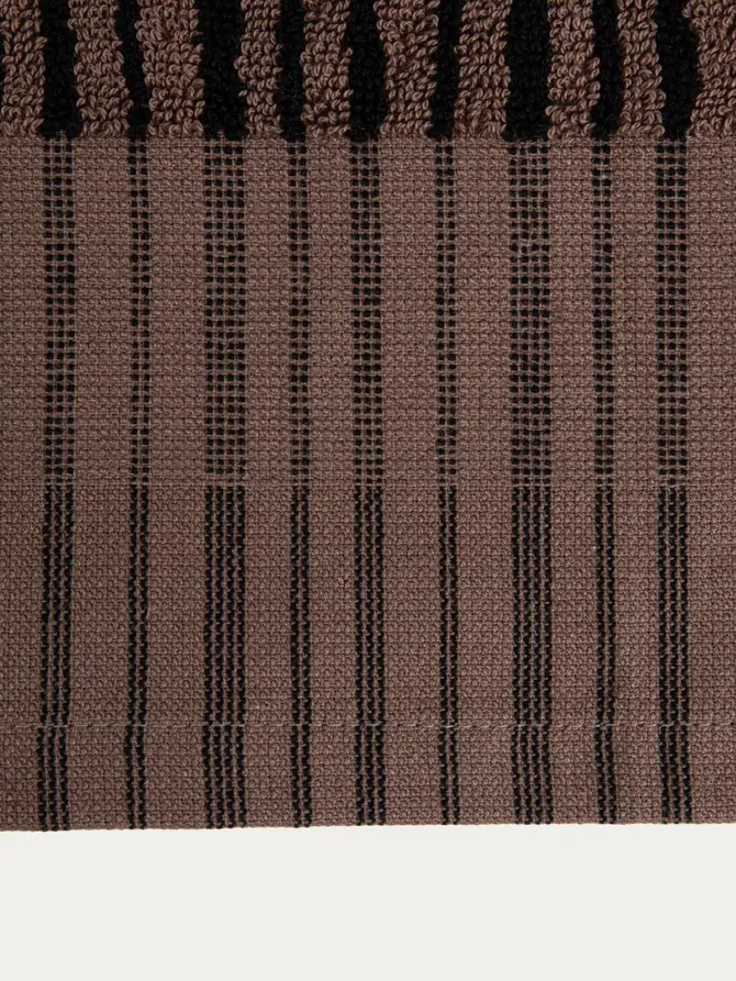Ręcznik DEMI w brązowo-czarne paski 70x130 cm