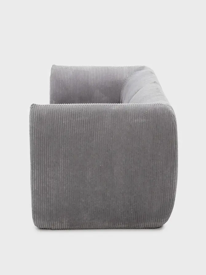 Sofa modułowa SVELA 2-osobowa szara piankowa sztruksowa 161x80x60,5 cm