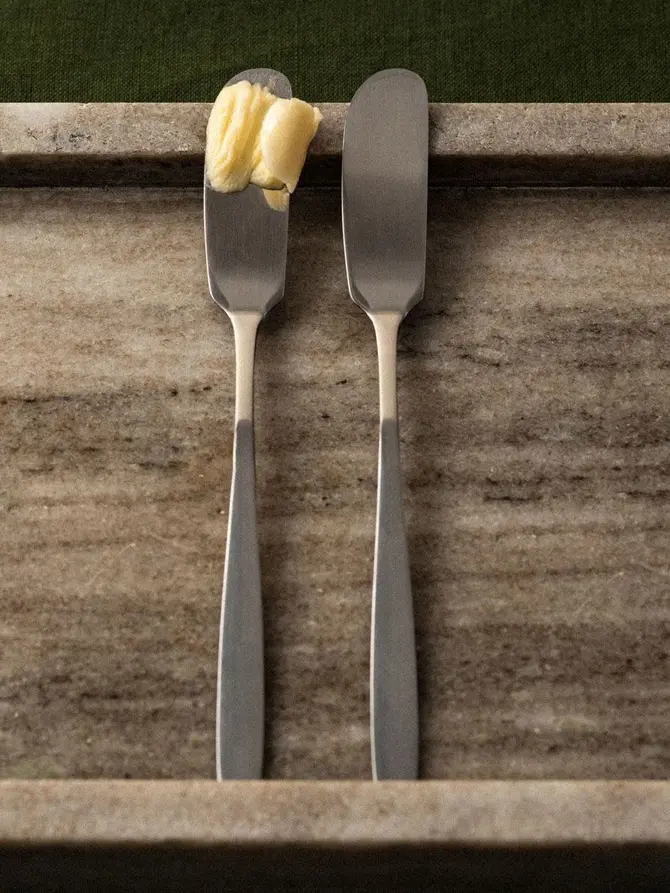 Zestaw nożyków ABELE do masła srebrnych, 17 cm 2 szt.