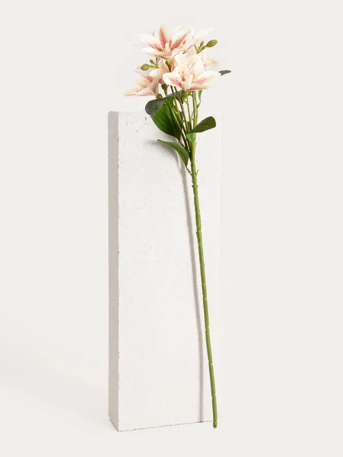 Gałązka sztuczna LILY lilia kremowa 75 cm