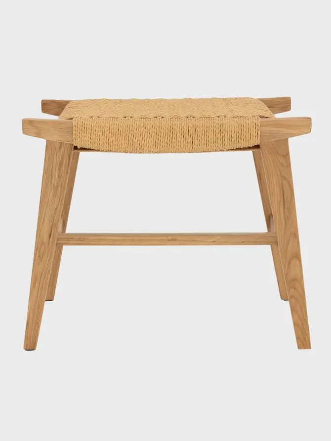 Taboret NOVUM drewniany dębowy naturalny 52x34x42 cm