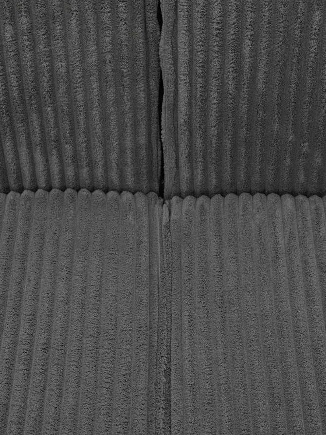 Sofa modułowa LYKKE 2-osobowa ciemnoszara piankowa sztruksowa 190x88x73 cm
