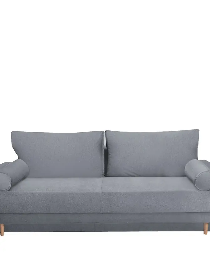 Sofa BRUNI szara z funkcją spania i pojemnikiem na pościel 215x92x92 cm