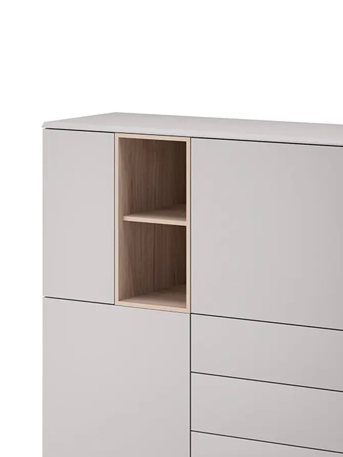 Komoda INOX szara 100x40x121 cm