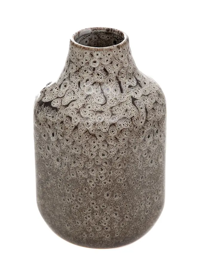 Wazon RUFUS ceramiczny brązowy 13x13x22 cm