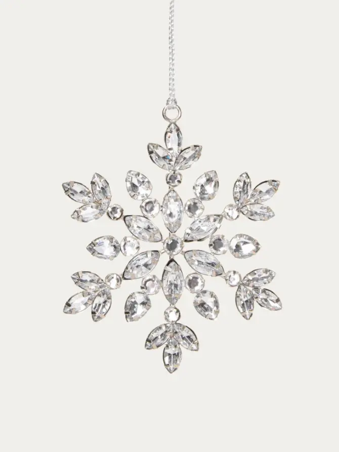 Zawieszka DIAMOS śnieżynka z gwiazdką w środku 11 cm