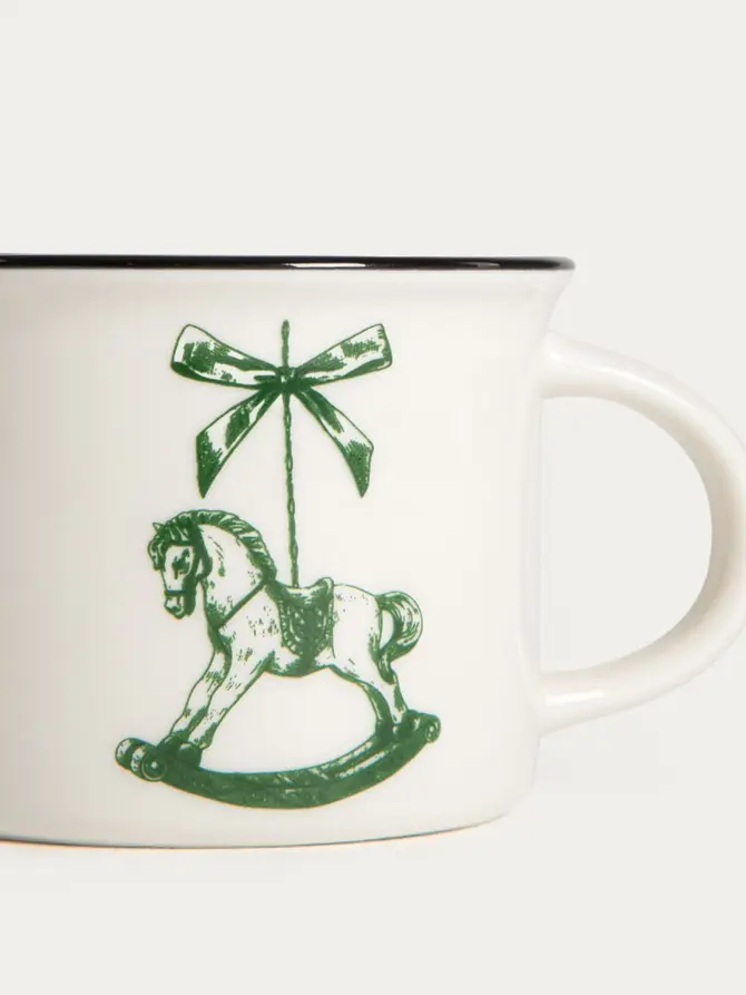 Zestaw kubków CANPI porcelanowych z konikiem, 4 szt. 0,15 l