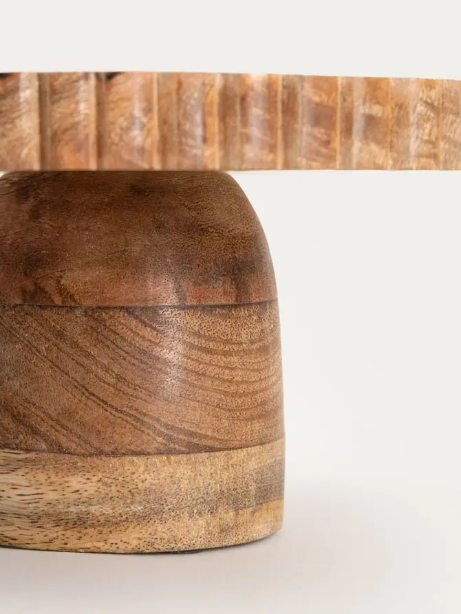 Patera LINEA MANGO na nóżce z nieregularnym rantem 25x12 cm