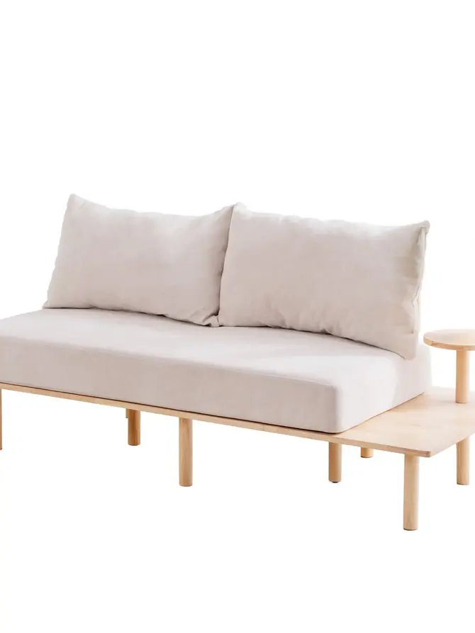 Sofa SERI 2-osobowa beżowa 180x76x75 cm