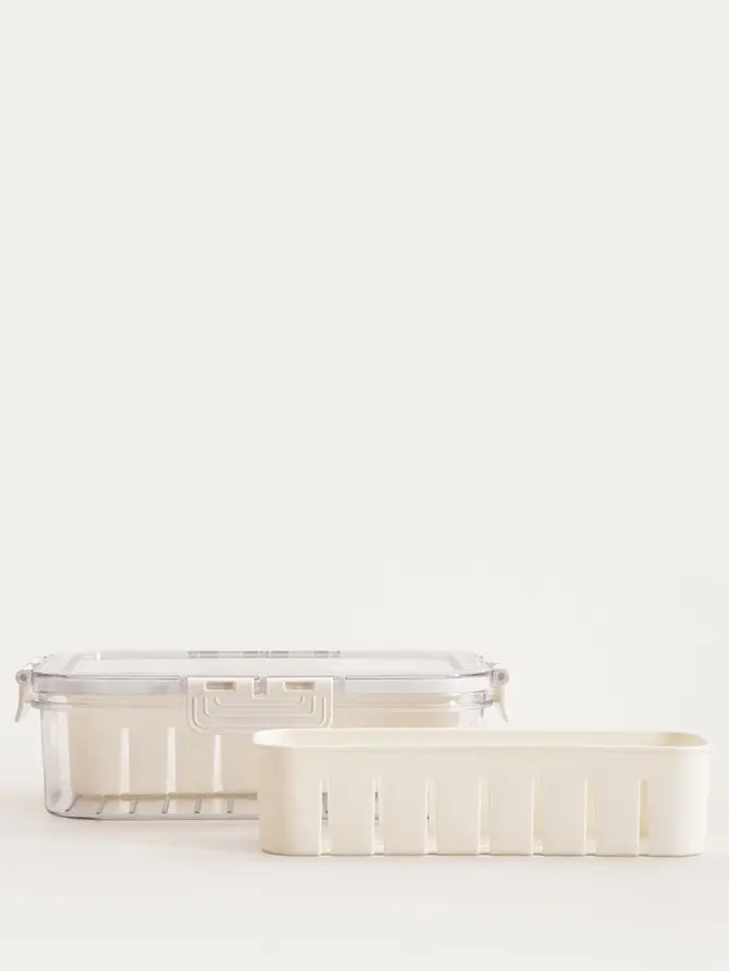 Pojemnik plastikowy GASPARI z koszykami prostokątny 24x17x7cm