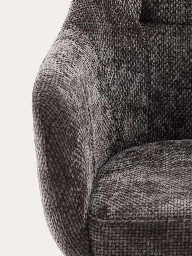 Krzesło COMODO w tkaninie brązowe 59x58x84 cm