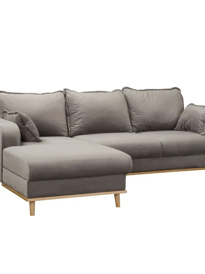 Sofa ILLA Narożnik szary 230x154x84 cm