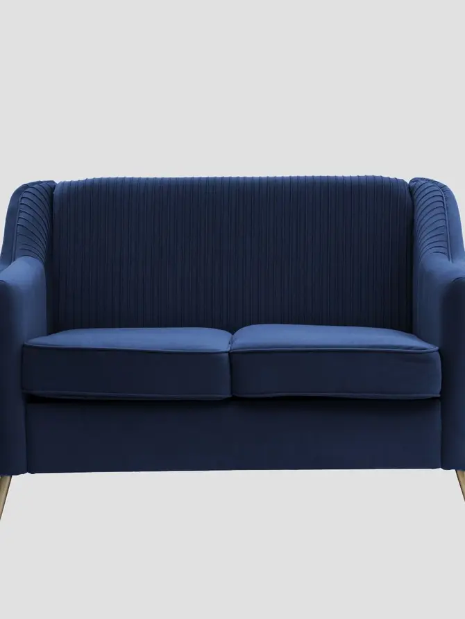 Sofa AVANT sofa 2-osobowa, welurowa granatowa 127x82x81.5 cm