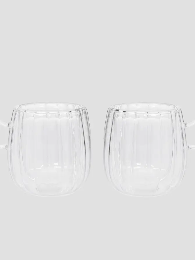 Zestaw szklanek CEMBRA GROOVE z podwójną ścianką, 2 szt. 0,25 l