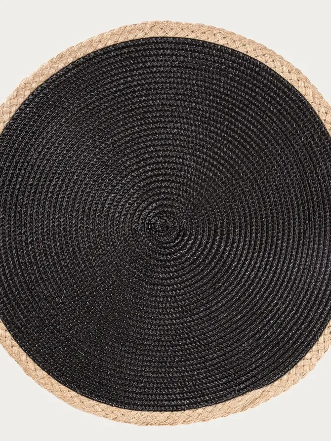 Maty stołowe PLAR czarne, zestaw 2szt. 38 cm