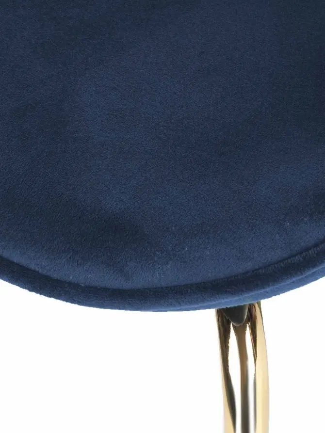 Krzesło SVELTE welurowe granatowe 53x46x87 cm