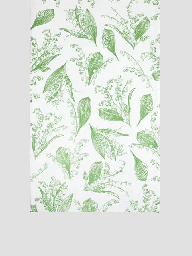 Bieżnik LILY OF THE VALLEY z konwaliowym wzorem 40x160 cm