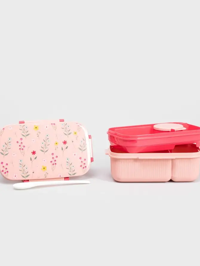 Zestaw lunchbox B2 LUSY różowy z kubkiem 1,8l + 0,5l