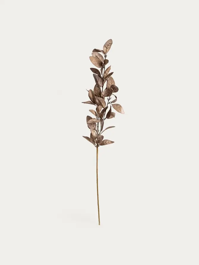 Gałązka sztuczna KAIRO liście magnolii brązowe 82 cm