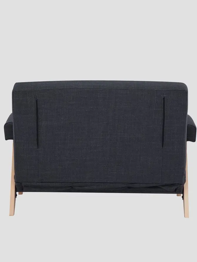 Sofa CALORE 1-osobowa, z funkcją spania ciemnoszara 117x90x82 cm