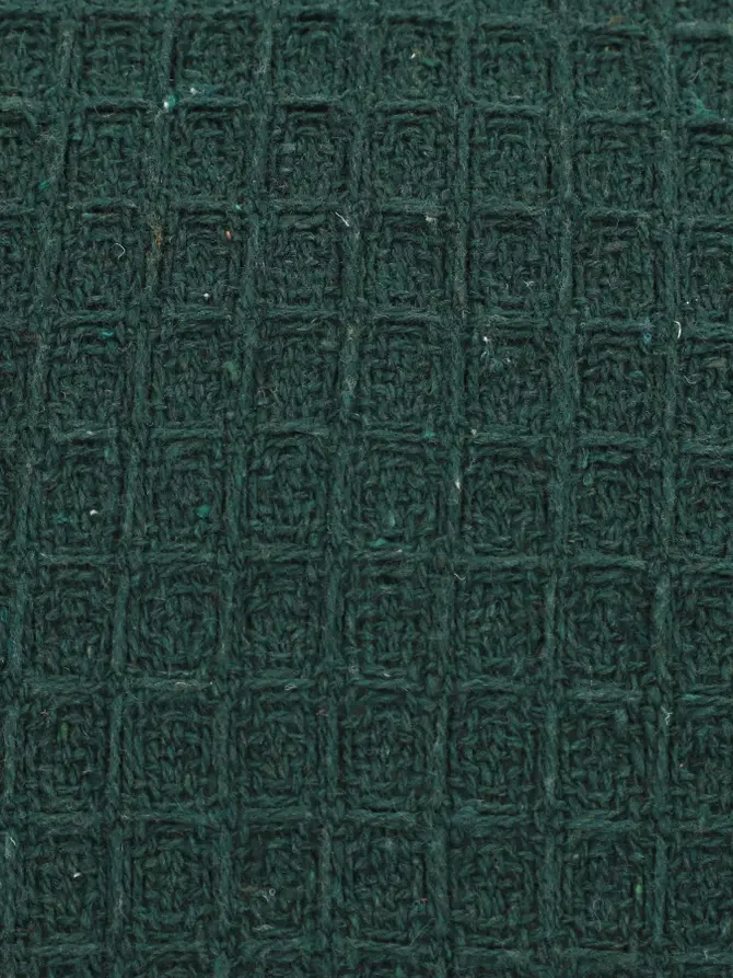 Poszewka dekoracyjna z frędzlami zielona VAFFEL 45x45 cm SS21 988466