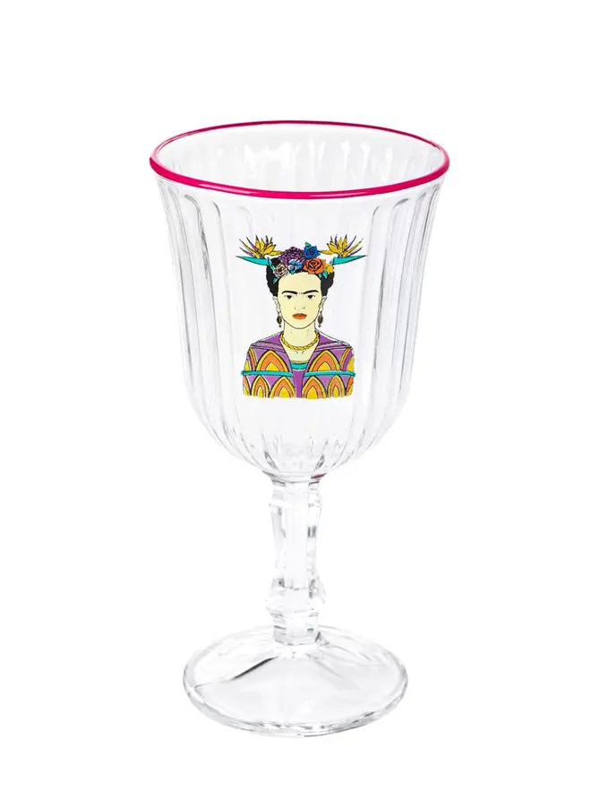 Zestaw kieliszków FRIDA KAHLO fuksjowych, 2 szt. 0.18