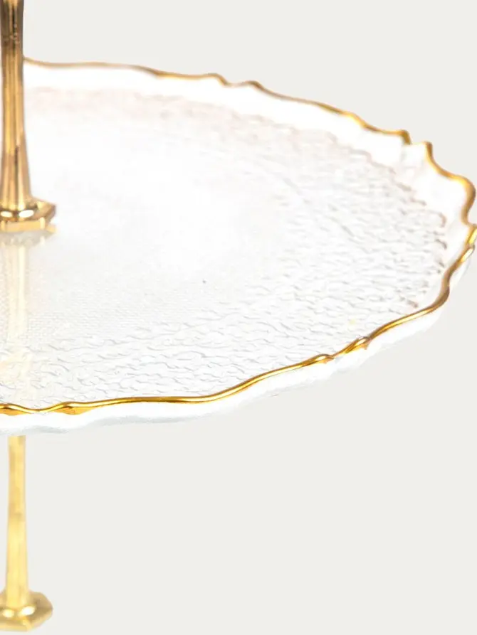 Patera LISALA dwupoziomowa transparentna 21 cm, 28 cm