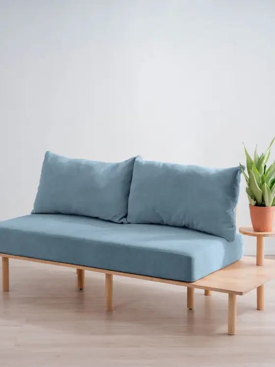 Sofa SERI 2-osobowa niebieska 180x76x75 cm